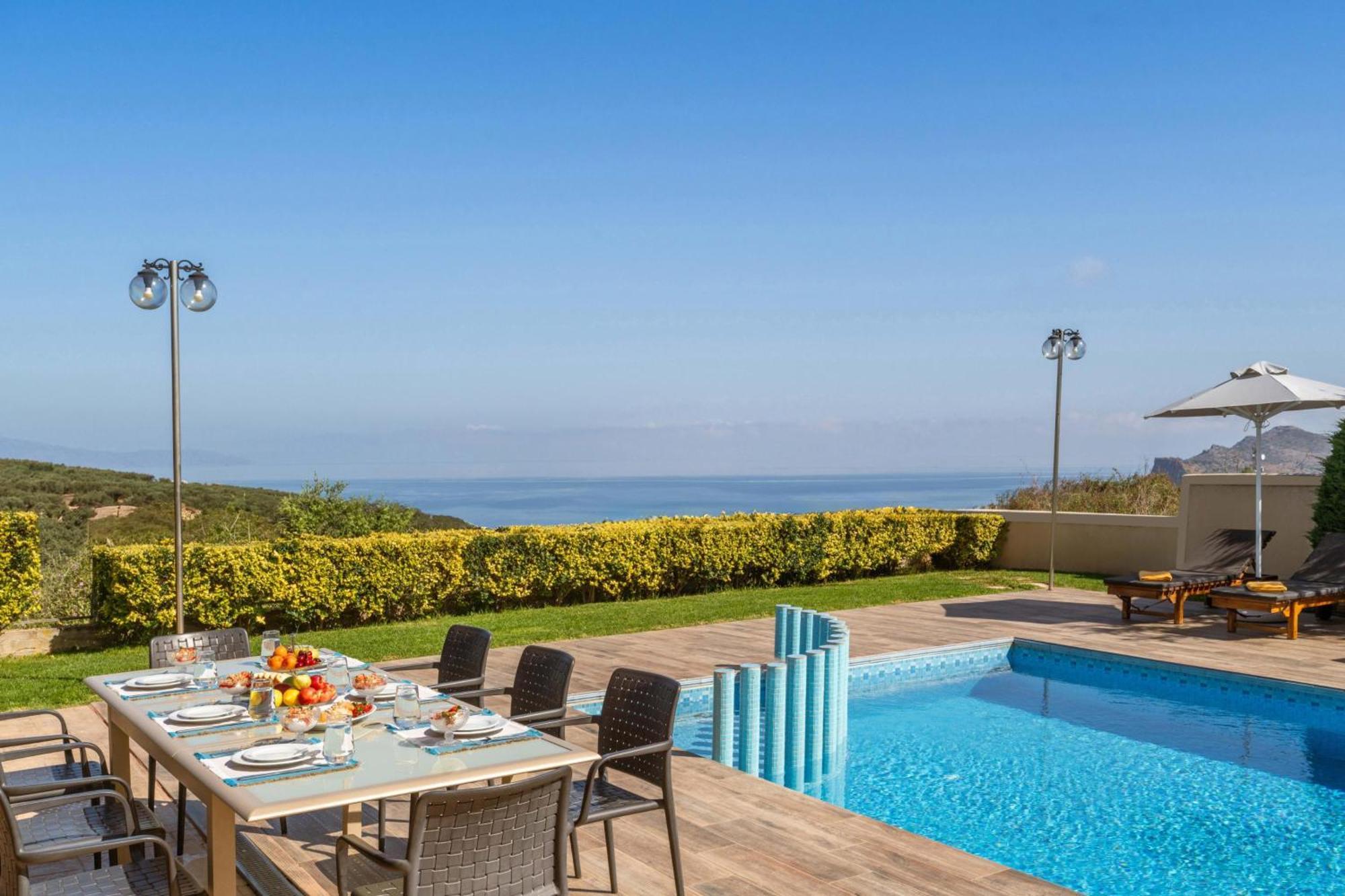 Villa Ariella With Sea View Агия-Марина Экстерьер фото